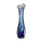 Soliflore vase in blue glass