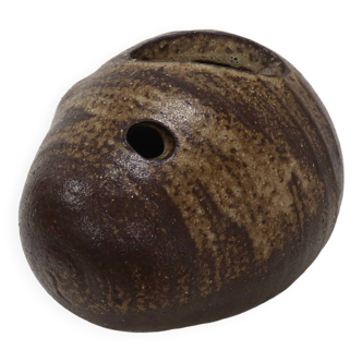 Large Studio Ceramic Free Form Pebble Stone Vase by Jaan Mobach 1967