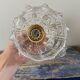Pair of new electrified chiseled glass sconces
