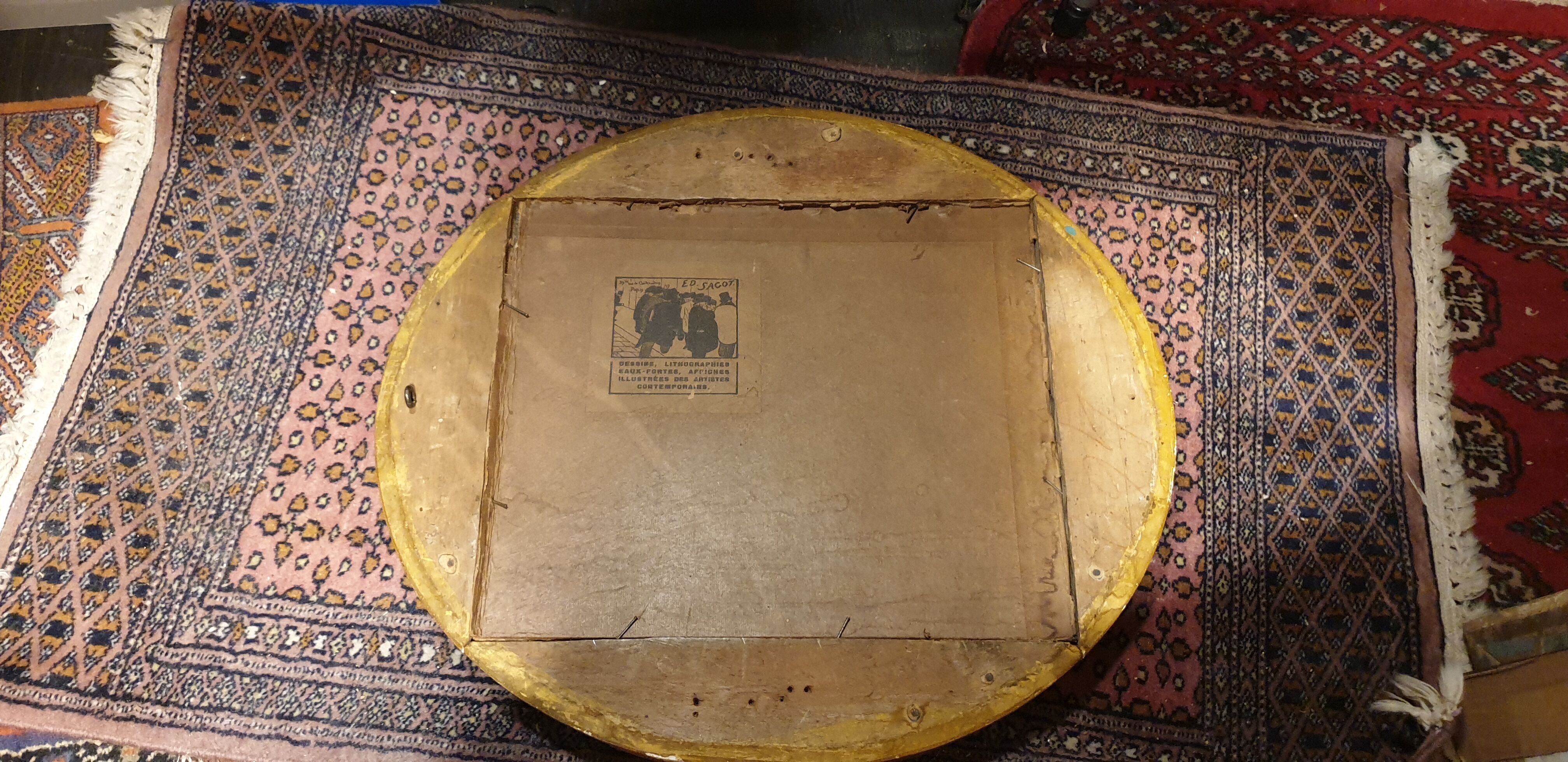 Oval mirror XIXth 43x56cm