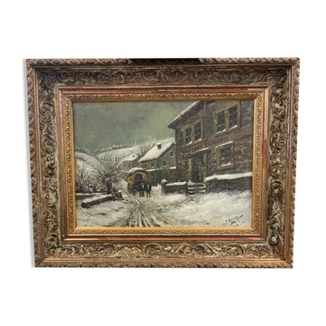 Painting of a snowy landscape