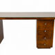 Art Deco desk in wood veneer and glass, 1930s-40s