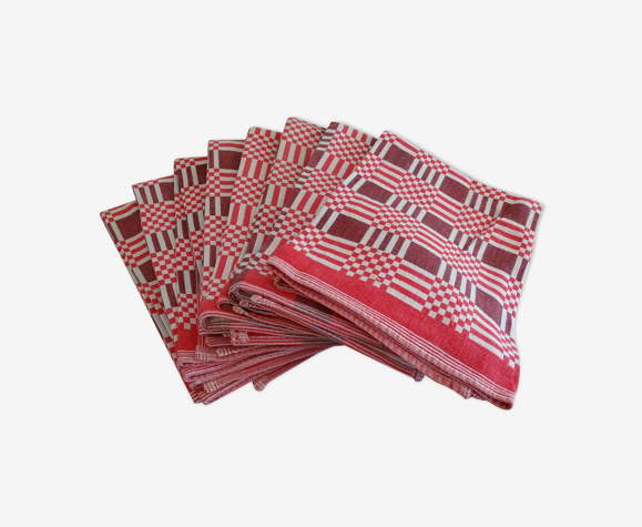8 serviettes de table vintage 47 x 47