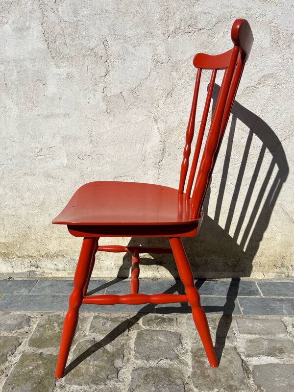 Chaise baumann rouge brique