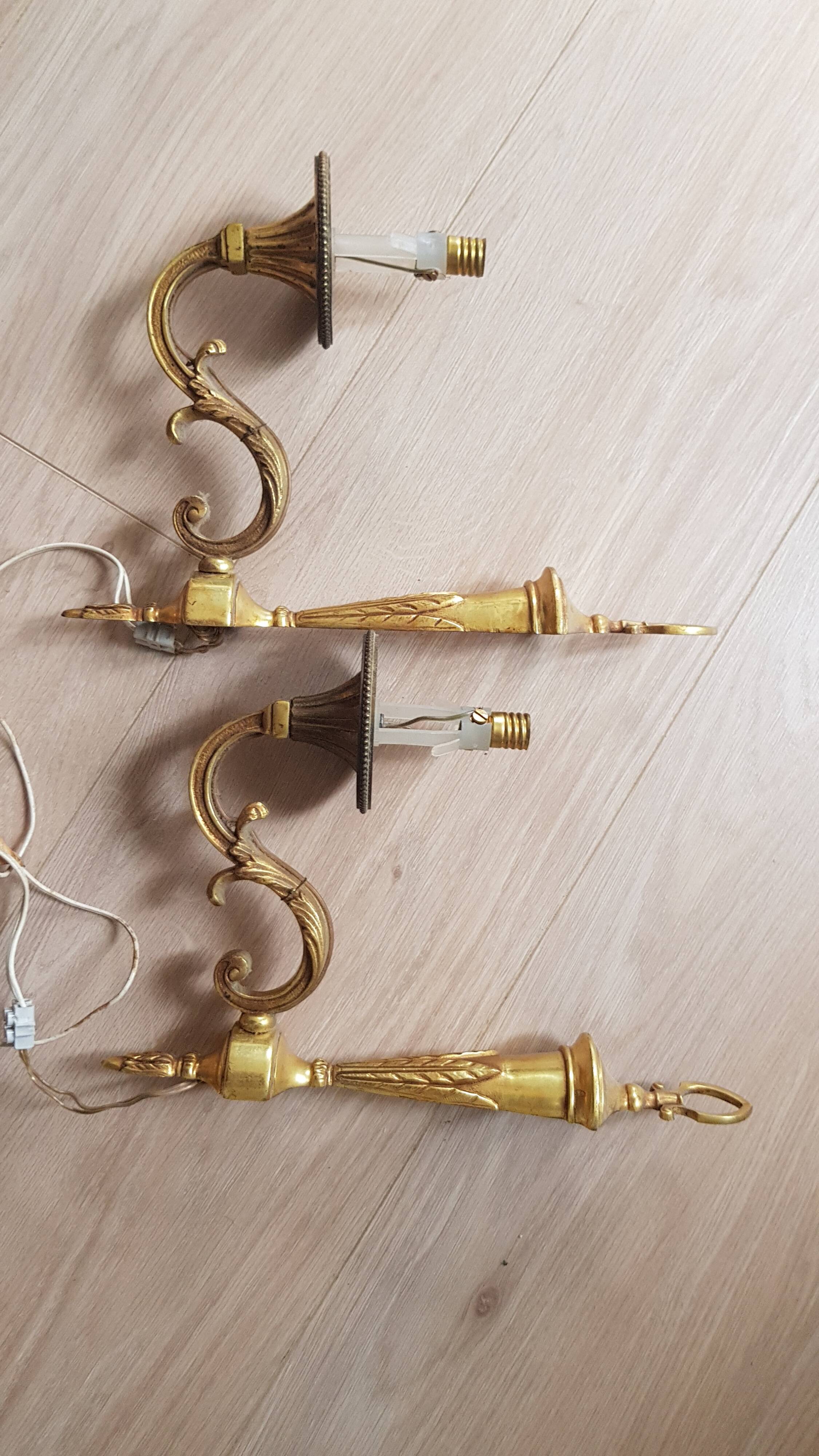 Pair wall light candlesticks