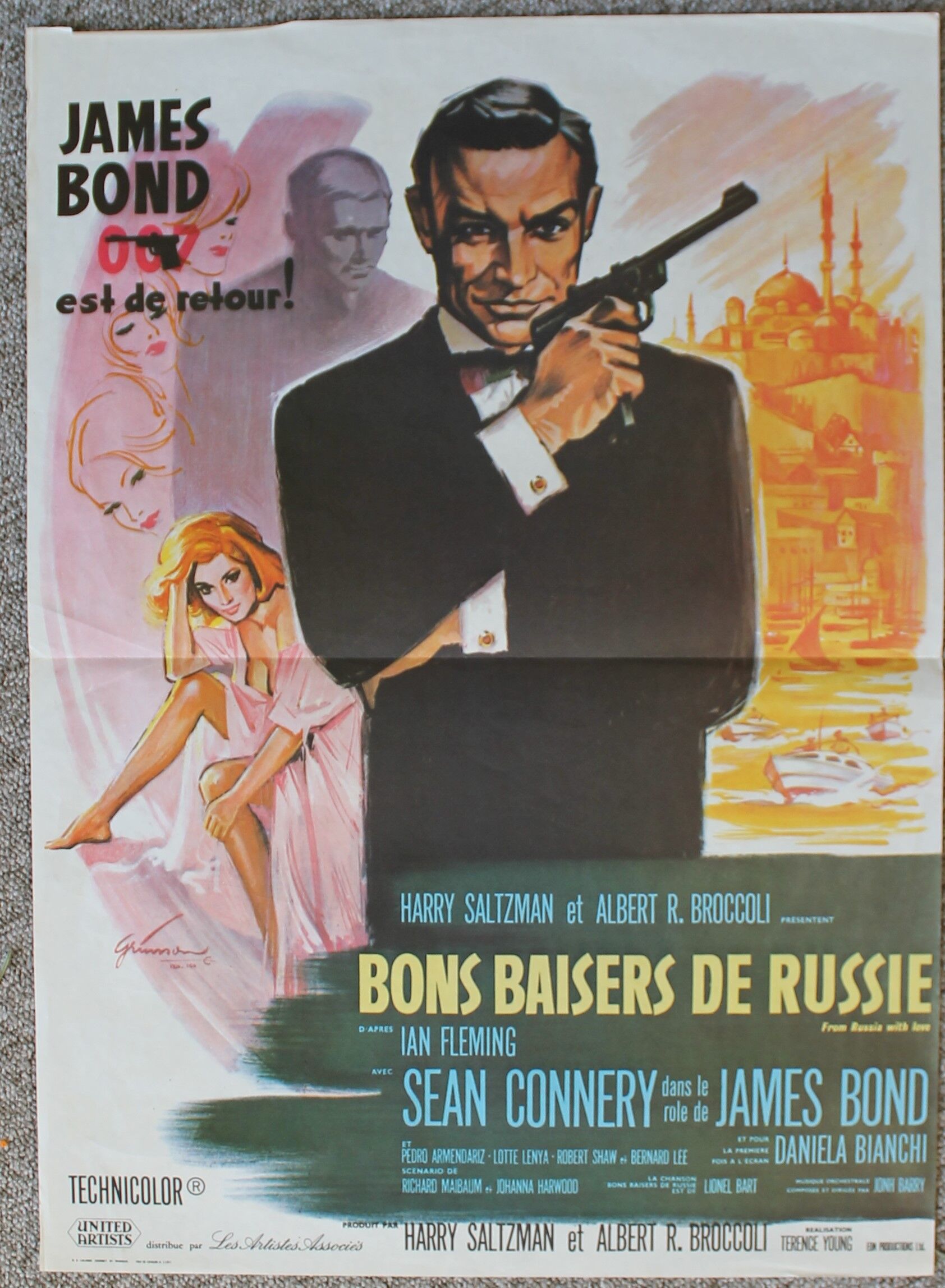 Affiche de cinéma James Bond "Bons Baisers de Russie"