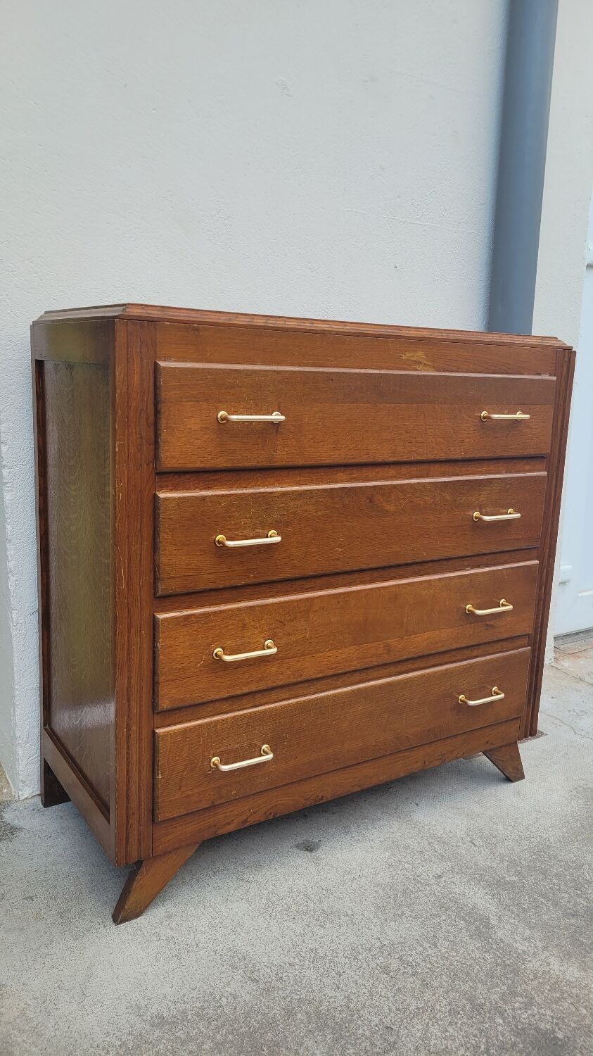 Vintage chest of drawers 1950 feet compass 4 drawers