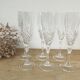 Flûtes à champagne en cristal ciselé