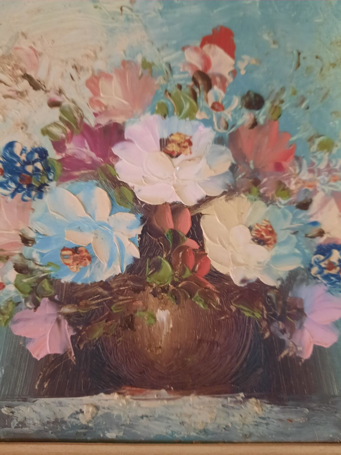 Painting flowers in a vase