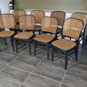 Set of 8 chairs no. 811 after Hoffmann, 1990s