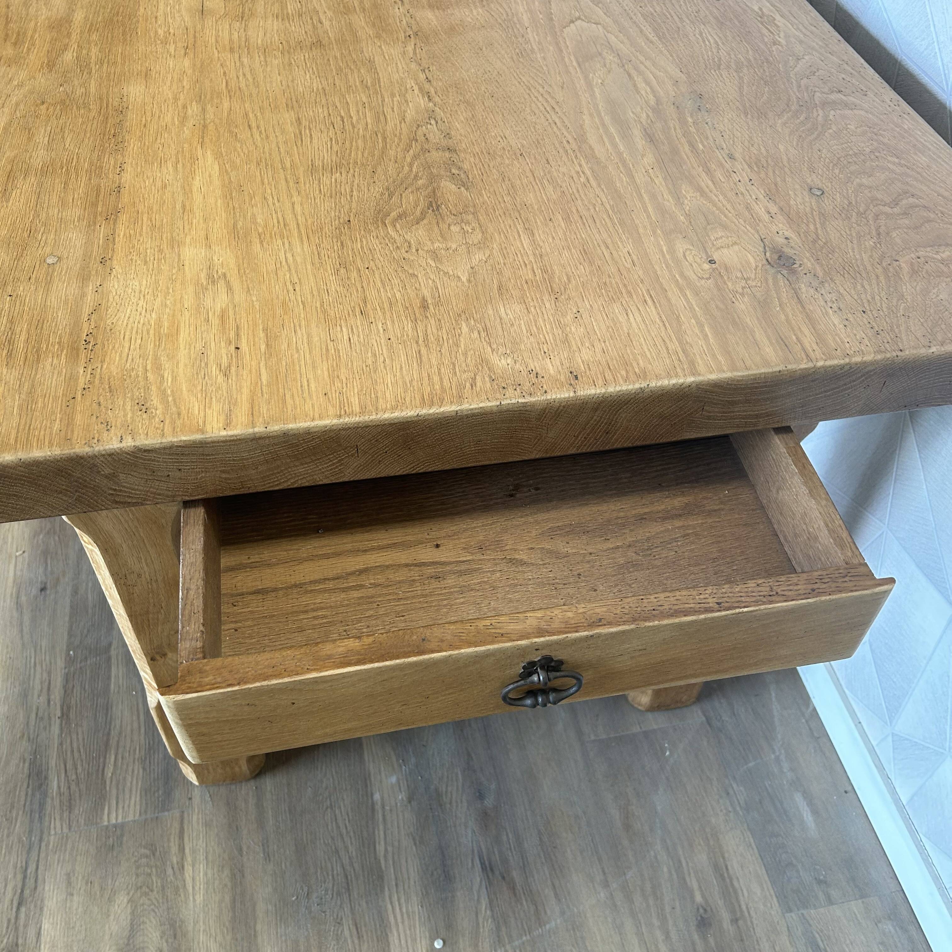Solid oak farm table