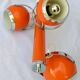 Chandelier with adjustable balls 70s model "eyeball" orange