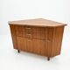 Scandinavian corner unit in teak from the 1960s.