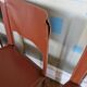Chaises en Cuir Rouge Cidue Italie 1970