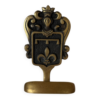 Brass hook fleur-de-lys decoration