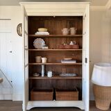 Oak and cherry display cabinet