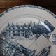 Plat compotier faïence décor bleu "Tours" Terre de Fer KetG Lunéville