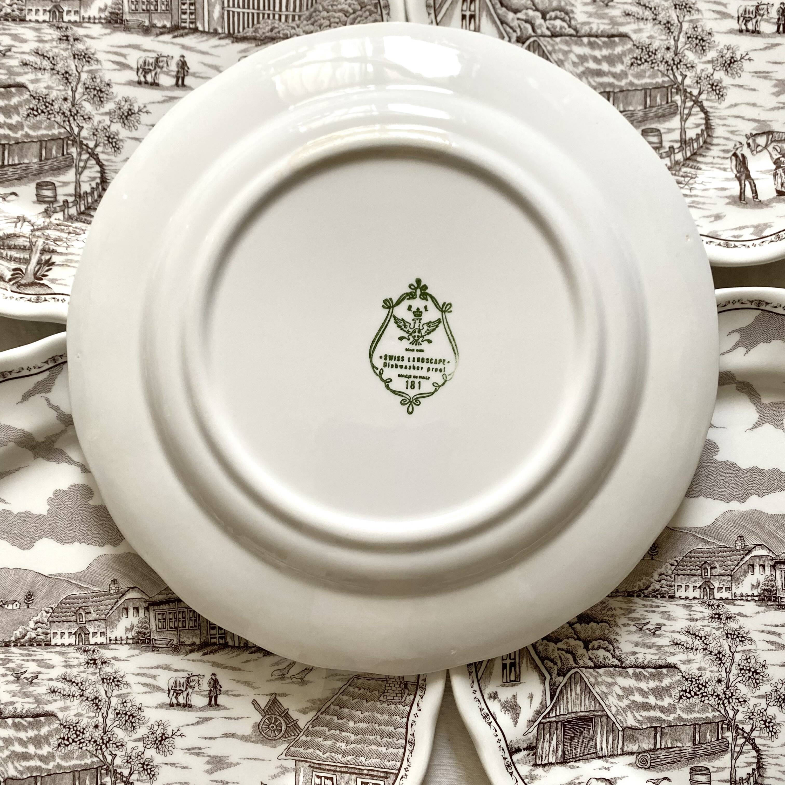 Swiss landscape Italy 25-piece dinner and soup plates