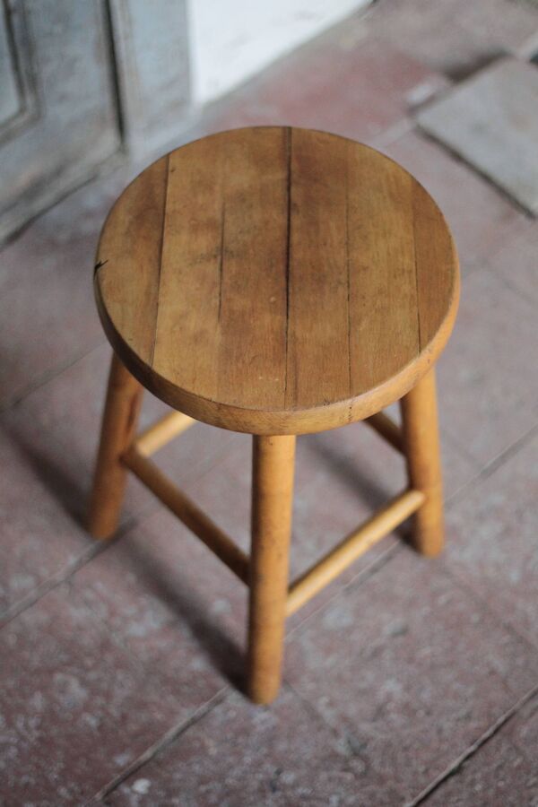 Tabouret vintage, tabouret bois , tabouret d'appoint, porte-plante, déco in