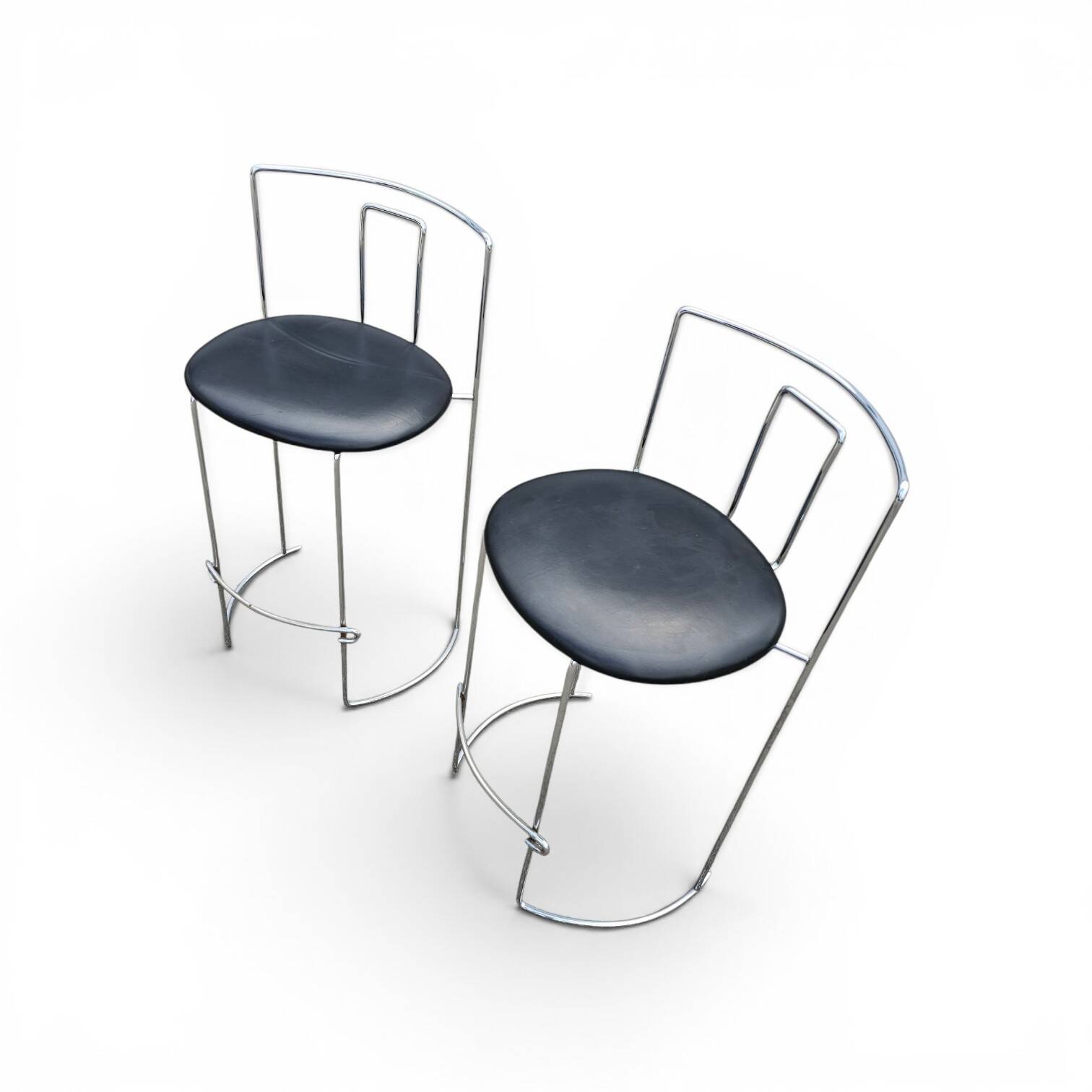 2 x Gaja stool by Kazuhide Takahama for Simon Gavina / black leather