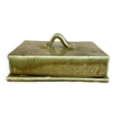 Glazed ceramic butter dish
