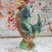 Pitcher in zoomorphic slip Rooster of the earthenware factory of Saint Clement
