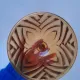 Butter dish or glass cheese dome in amber