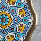 ARTECER Cuerda Seca trivet, 18 carat gold