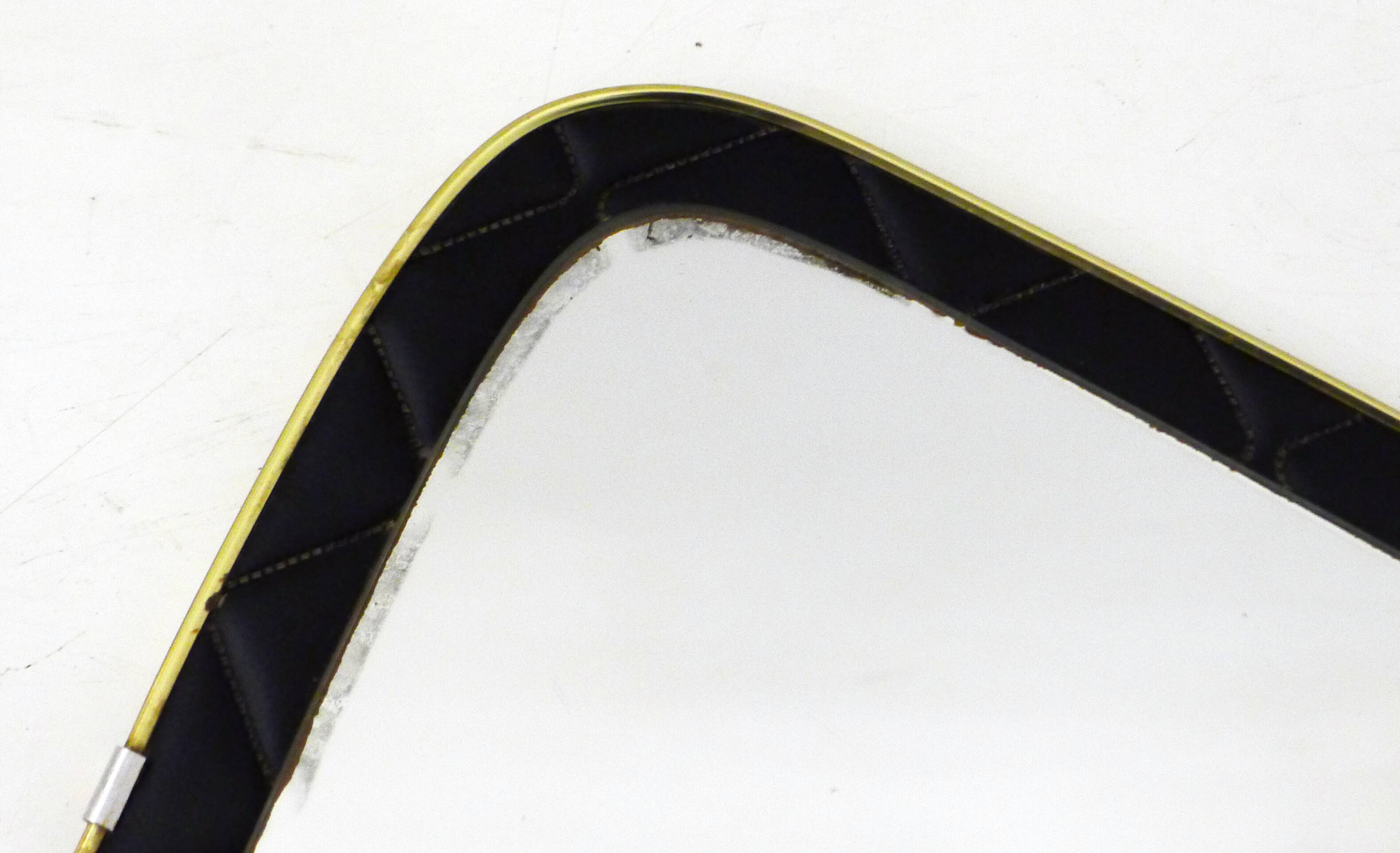 Miroir cuir matelassé