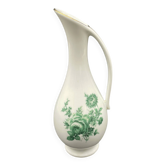 Vintage jug Royal Porcelain Bavaria KPM, green floral decoration.