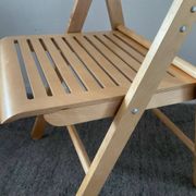Chaise pliante vintage en hêtre 