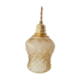 Chiseled glass hand lamp