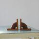 Mid-Century Wooden Bookends, 1950s, Set of 2
