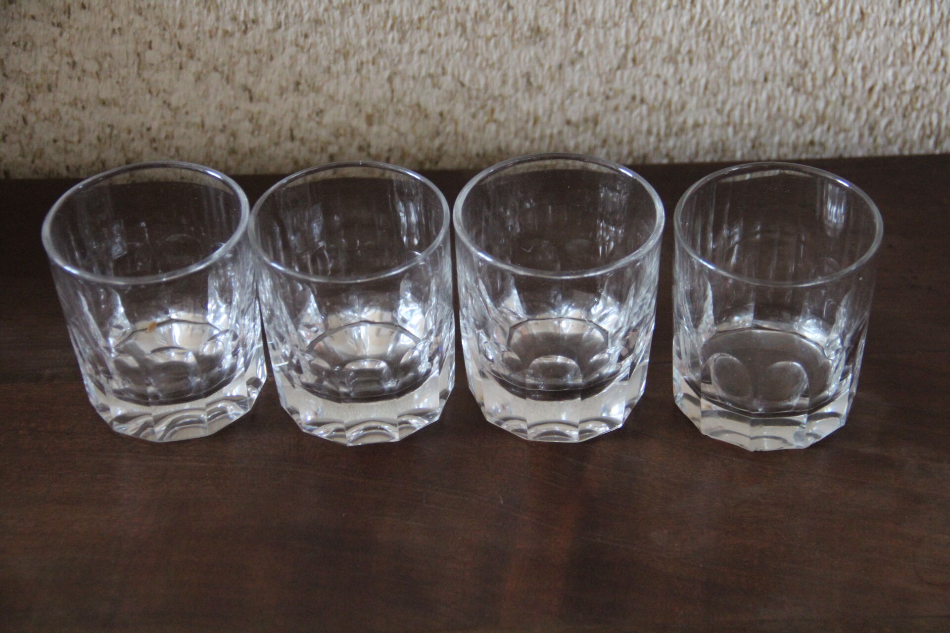 4 cut crystal whisky glasses