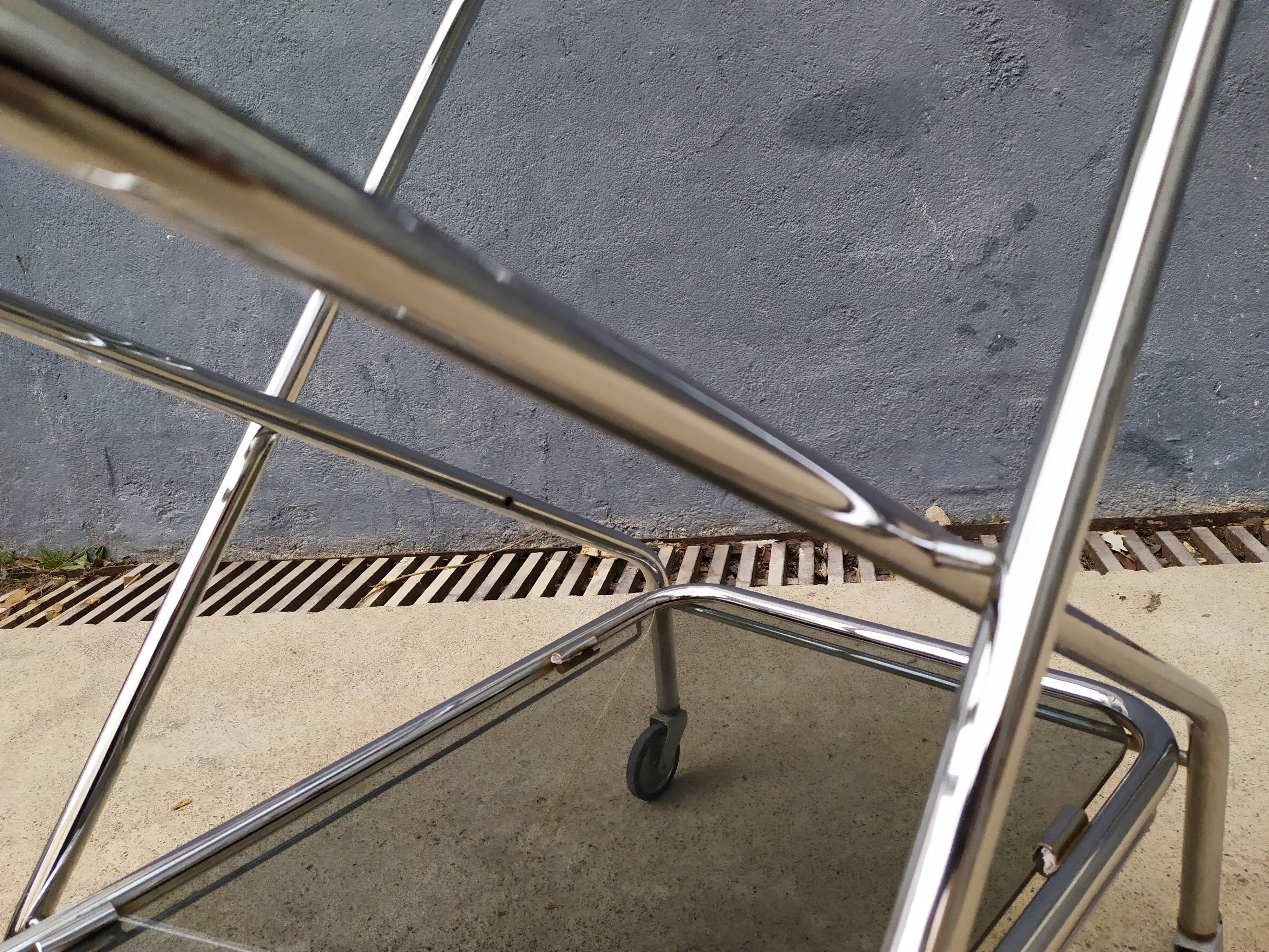 Vintage chrome bar cart