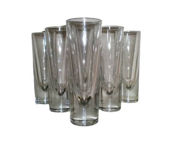 6x Long drink glass Bullet - Carlo Moretti 1980'S - Borgonovo