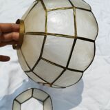 Set of 4 lampshade suspensions in mother-of-pearl