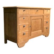 Buffet 9 tiroirs art déco chêne brut massif