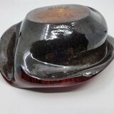 Red Orange Ceramic Empty Pocket Cup signed 2010