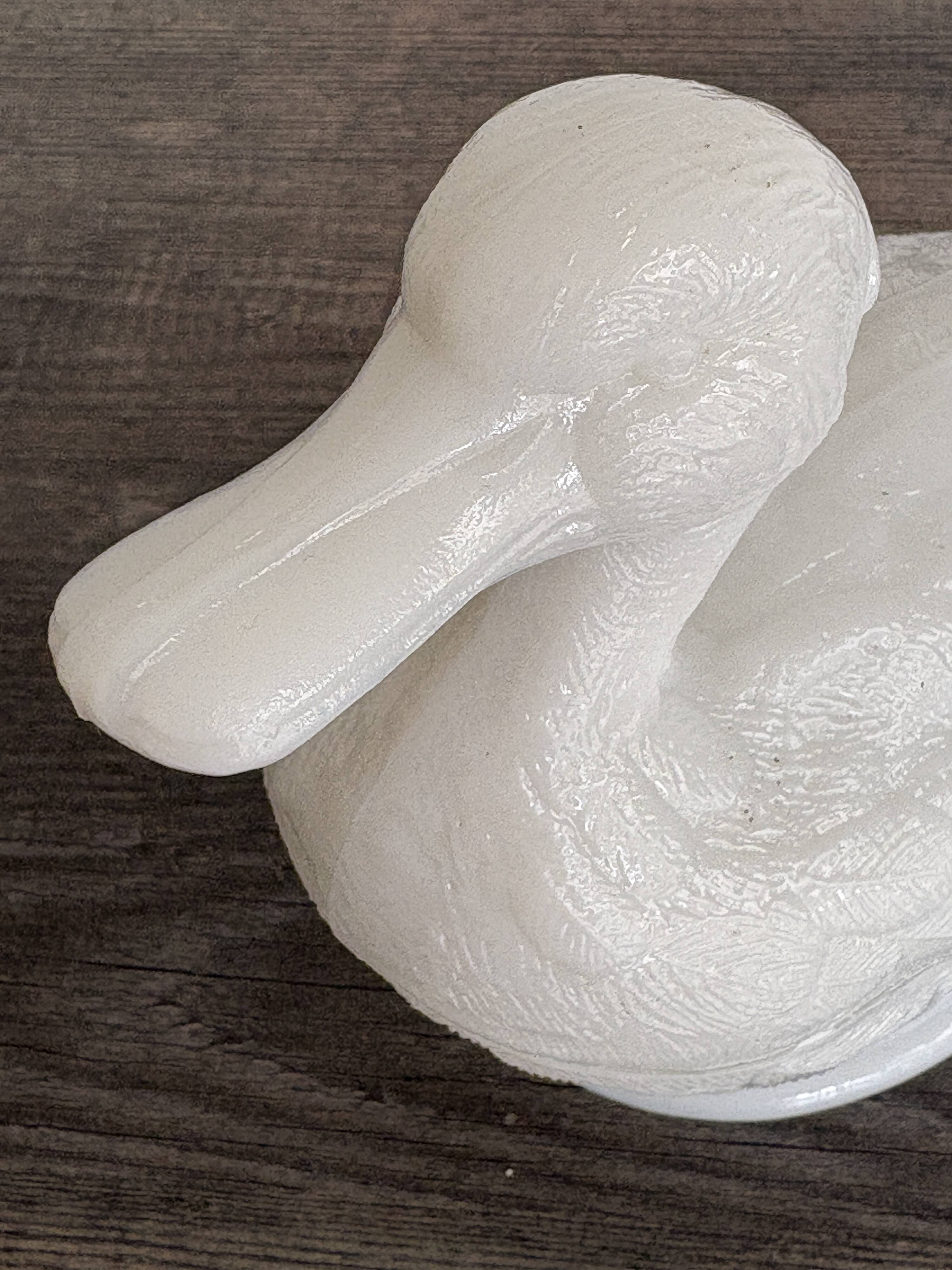 Antique white opaline candy box