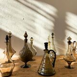 Art Deco Collection of 10 Sculptural Carafes Sweden 1920s