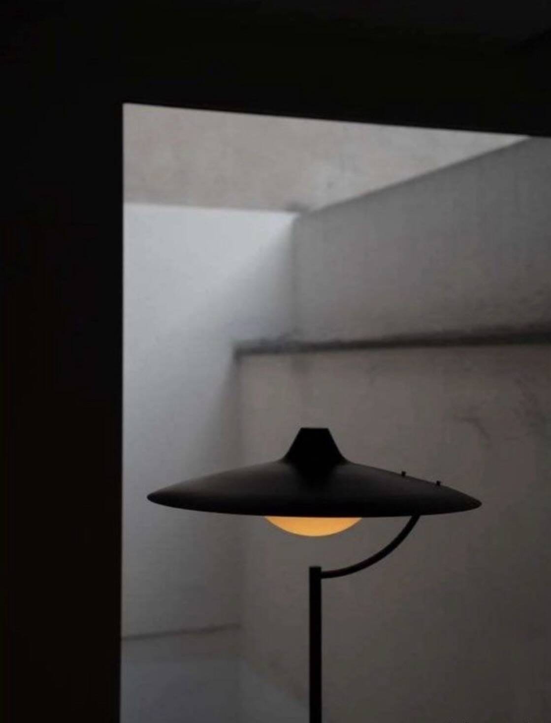 DCW Paris Biny black floor lamp, brand new and packaged.
