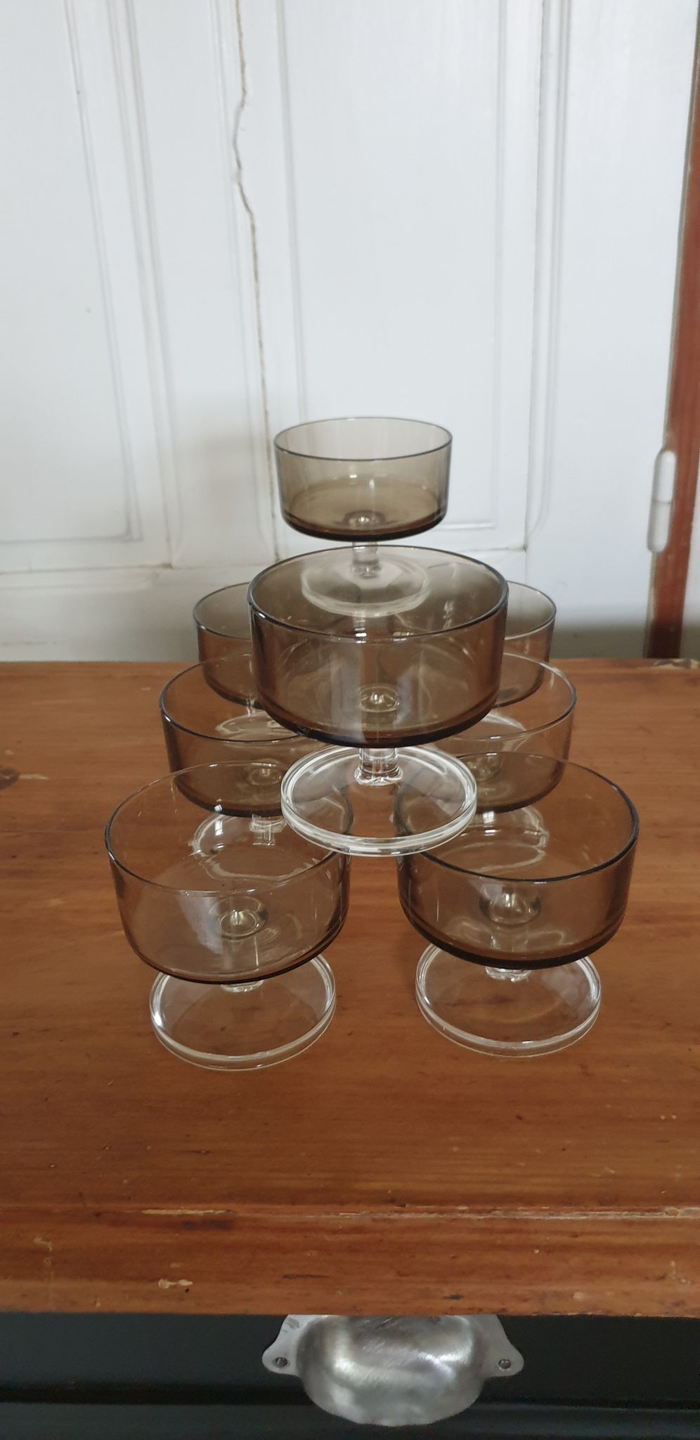 Set of eight glasses