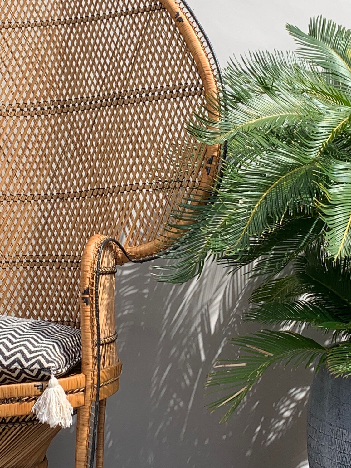 Armchair Emmanuelle vintage rattan