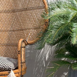 Armchair Emmanuelle vintage rattan