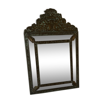 Brass framed mirror