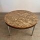 Old Italian design marble effect resin coffee table from the 70s