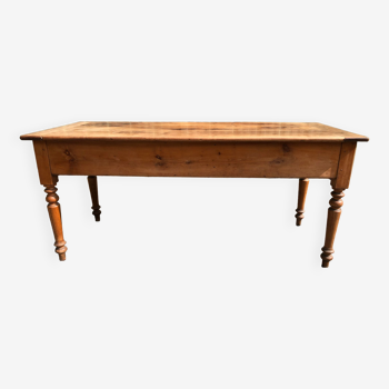 Table de ferme en cerisier massif de style Louis Philippe