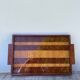 Plateau rectangulaire art déco en bois laqué