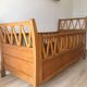 Vintage solid beech baby bed